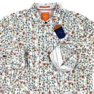 Tommy Bahama Shirt Petit Fleur White Large